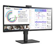 LG 34" LG UltraWide™ WQHD IPS monitor met ingebouwde webcam en microfoon, 34BQ77QC-B