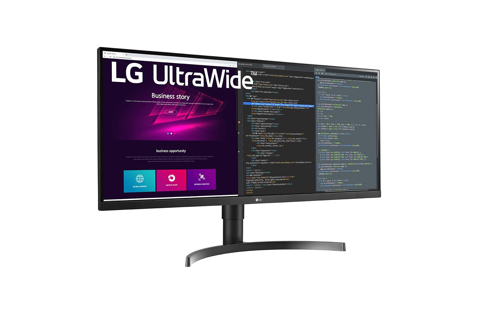 LG 34" UltraWide™ QHD (3440 x 1440) IPS-monitor, 34WN750-B