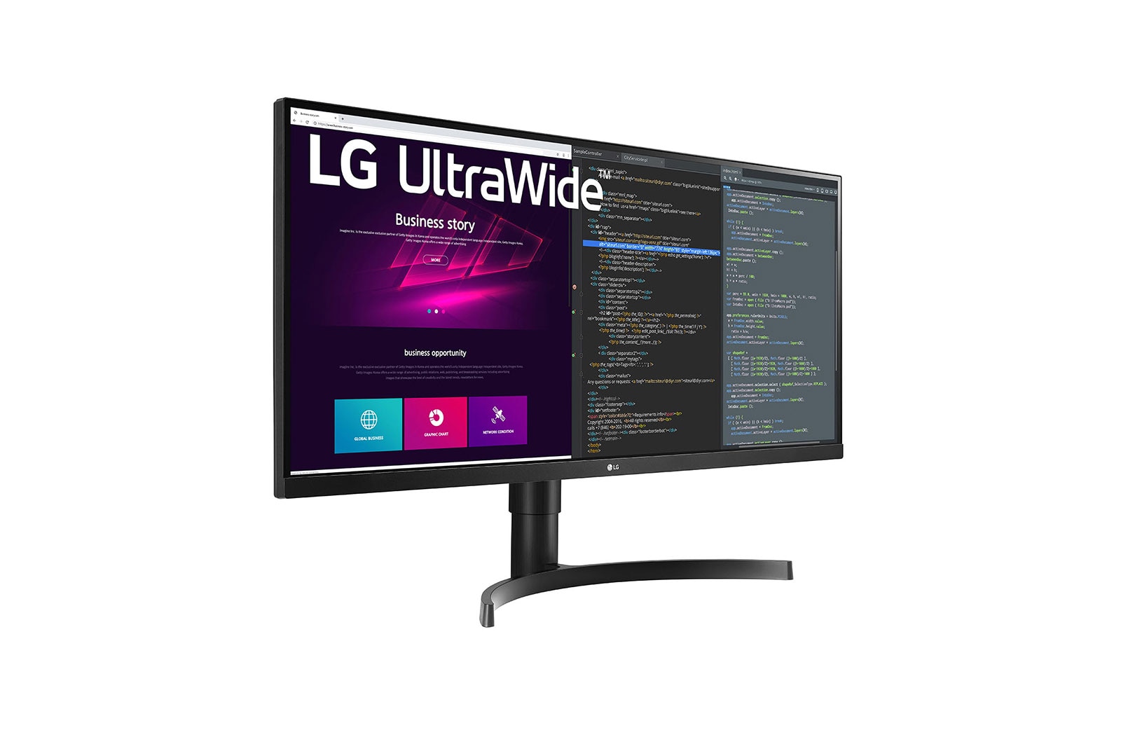 LG 34" UltraWide™ QHD (3440 x 1440) IPS-monitor, 34WN750-B