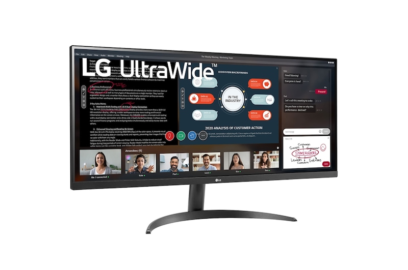 LG 34" 21:9 UltraWide™ Full HD IPS-monitor met AMD FreeSync™, 34WP500-B