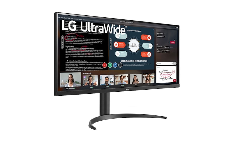 LG 34" LG UltraWide™ FHD IPS monitor met AMD FreeSync™, 34WP550-B