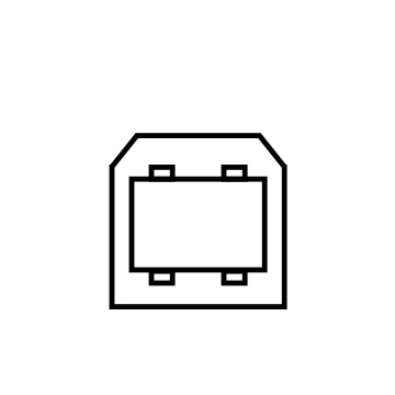 USB 2.0 upstream pictogram