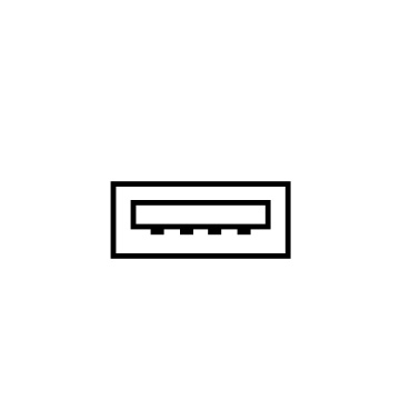 USB 3.0 downstream pictogram