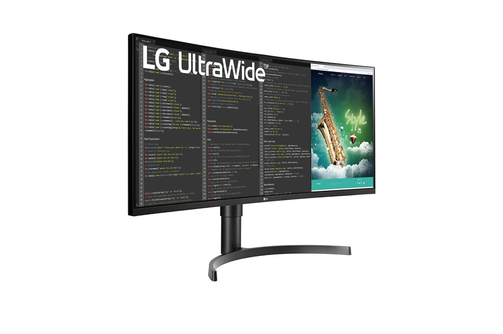 LG 35" UltraWide™ QHD HDR VA curved monitor, 35WN73A-B