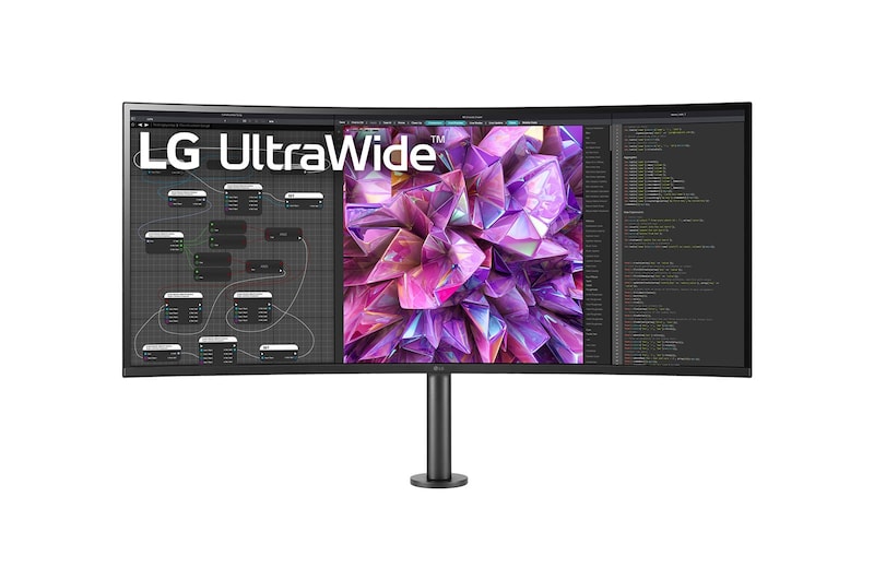 LG 37,5" 21:9 Curved UltraWide™ QHD+ (3840 x 1600) Monitor Ergo, 38WQ88C-W