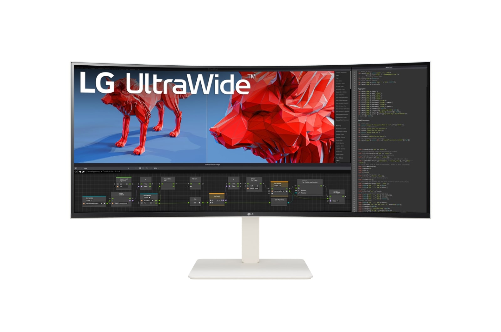 LG 38" LG UltraWide™ QHD+ Curved Monitor, 38WR85QC-W