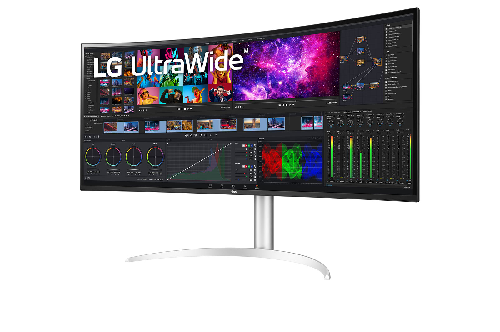 LG 40" LG UltraWide™ Curved 5K2K Nano IPS monitor, 40WP95CP-W