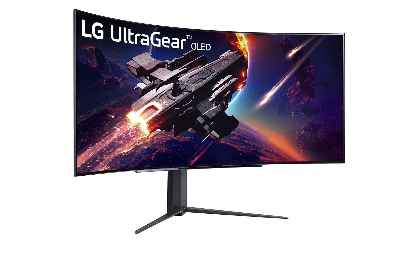 LG 45'' LG UltraGear™ OLED curved monitor WQHD, 240 Hz refreshrate 0,03 ms (GtG) reactietijd, 45GR95QE-B