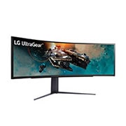 LG 49" UltraGear™ 32:9 Dubbele QHD gebogen gamingmonitor met 240Hz-refreshrate, 49GR85DC-B