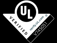 UL VERIFIED certificeringslogo.