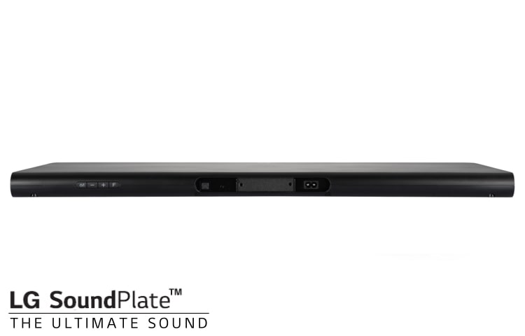 LG 35mm slank en stijlvol | 4.1ch surround sound | 120W audio vermogen | Ingebouwde Dual subwoofers | LG's Aero-duct | TV maten 32" t/m 55" | Eenvoudige installatie met een optische kabel | Draadloze audiostreaming mogelijk via Bluetooth® | Cinema mode switching , LAP340 Soundplate