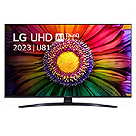 Vooraanzicht van de LG UHD TV