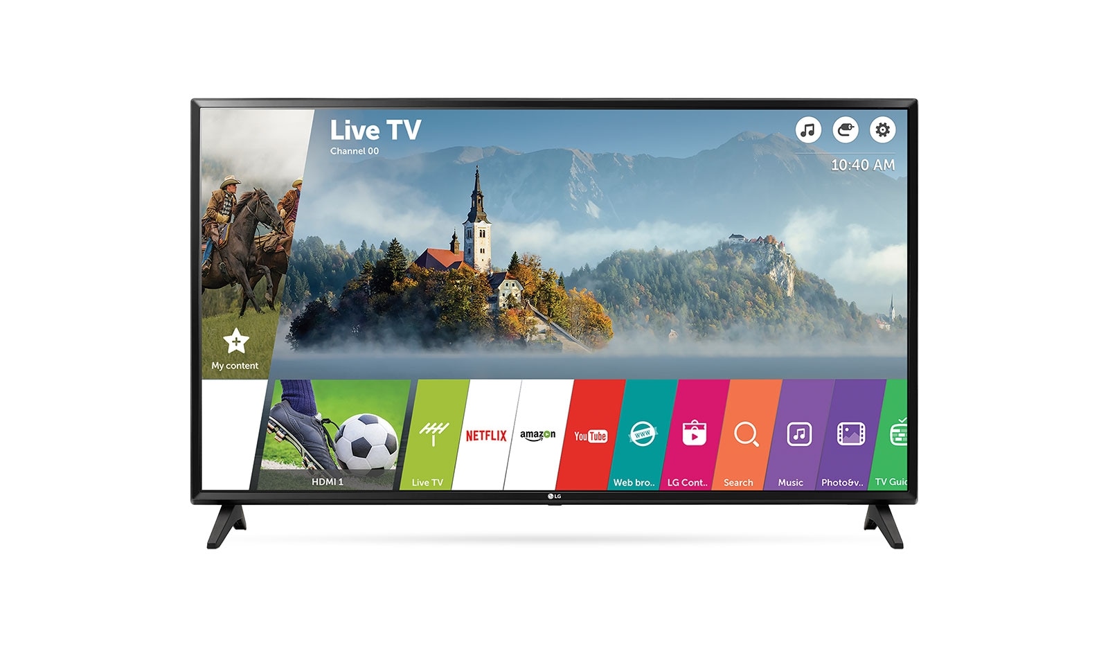 LG 49" (124 cm) | LG Full HD LED TV | webOS 3.5 Smart TV | Virtual Surround Plus | Clear Voice, 49LJ594V