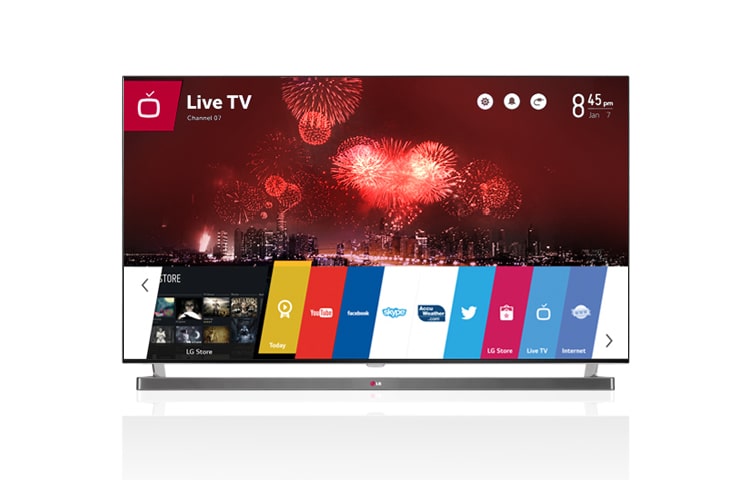 LG 55" | CINEMA 3D Smart TV met webOS | Met één klik toegang tot al je favoriete entertainment., 55LB870V