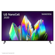 Vooraanzicht van 55" LG NanoCell 8K | α9 Gen3 Intelligent Processor 8K | Full Array Dimming | Cinema HDR met Dolby Vision | Dolby Atmos | Nano bezel 55NANO956NA