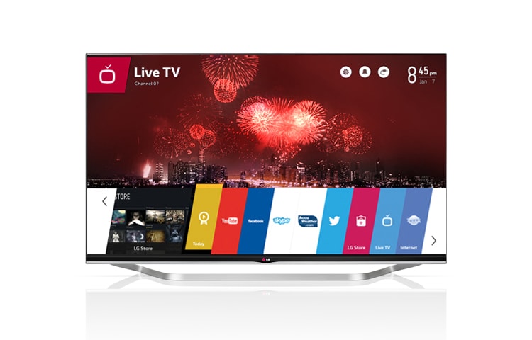 LG 60" | CINEMA 3D Smart TV met webOS | Met één klik toegang tot al je favoriete entertainment., 60LB730V