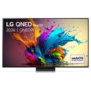 LG 65 Inch LG QNED MiniLED QNED91 4K Smart TV 2024, 65QNED91T6A