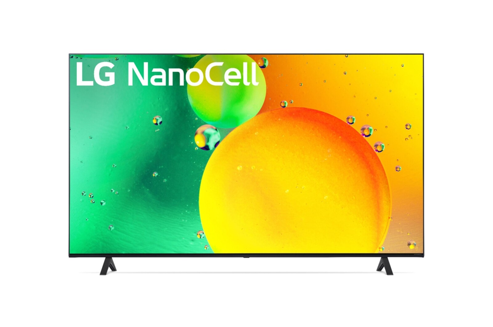 Vooraanzicht van LG NanoCell 75" TV 75NANO756QA