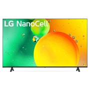 Vooraanzicht van LG NanoCell 75" TV 75NANO756QA