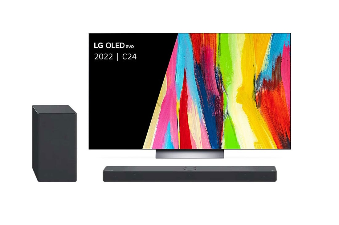 LG OLED evo C2 55 inch 4K Smart TV & DSC9S soundbar, OLED55C24LA.DSC9S