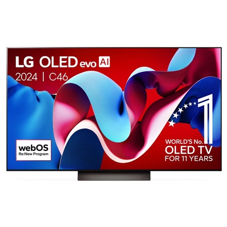 LG OLED evo C4 AI 4K Smart TV 2024, 55 inch OLED55C46LA met Aplha 9 AI-processor 4K Gen9 en WebOS