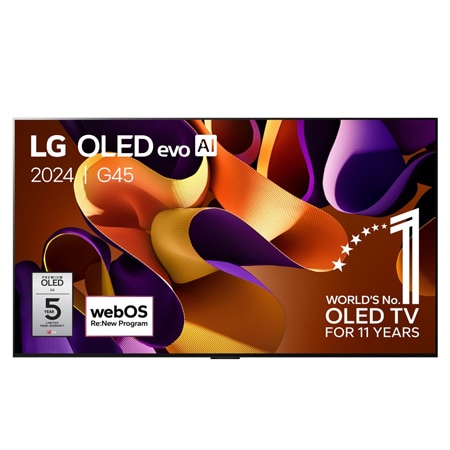 LG OLED evo G4 AI 4K Smart TV 2024, 55 inch OLED55G45LW met Alpha 11 AI-processor 4K en WebOS