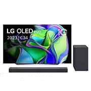 LG OLED65C34LA & DSC9S Soundbar, OLED65C34LA.DSC9S