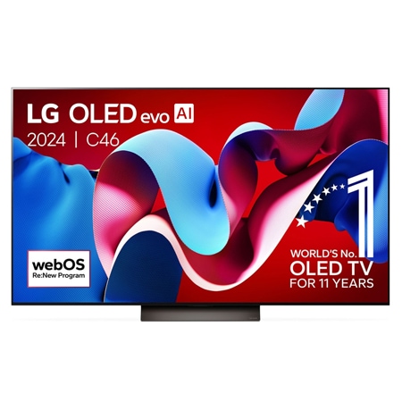 LG OLED evo C4 AI 4K Smart TV 2024, 65 inch OLED65C46LA met Aplha 9 AI-processor 4K Gen8 en WebOS