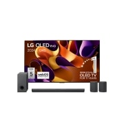 LG 65 Inch LG OLED evo G4 4K Smart TV OLED65G4 & DS95QR 9.1.5 channel soundbar, OLED65G45LW.DS95QR