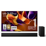 LG 65 Inch LG OLED evo G4 4K Smart TV & DSG10TY 3.1 channel soundbar, OLED65G45LW.DSG10TY