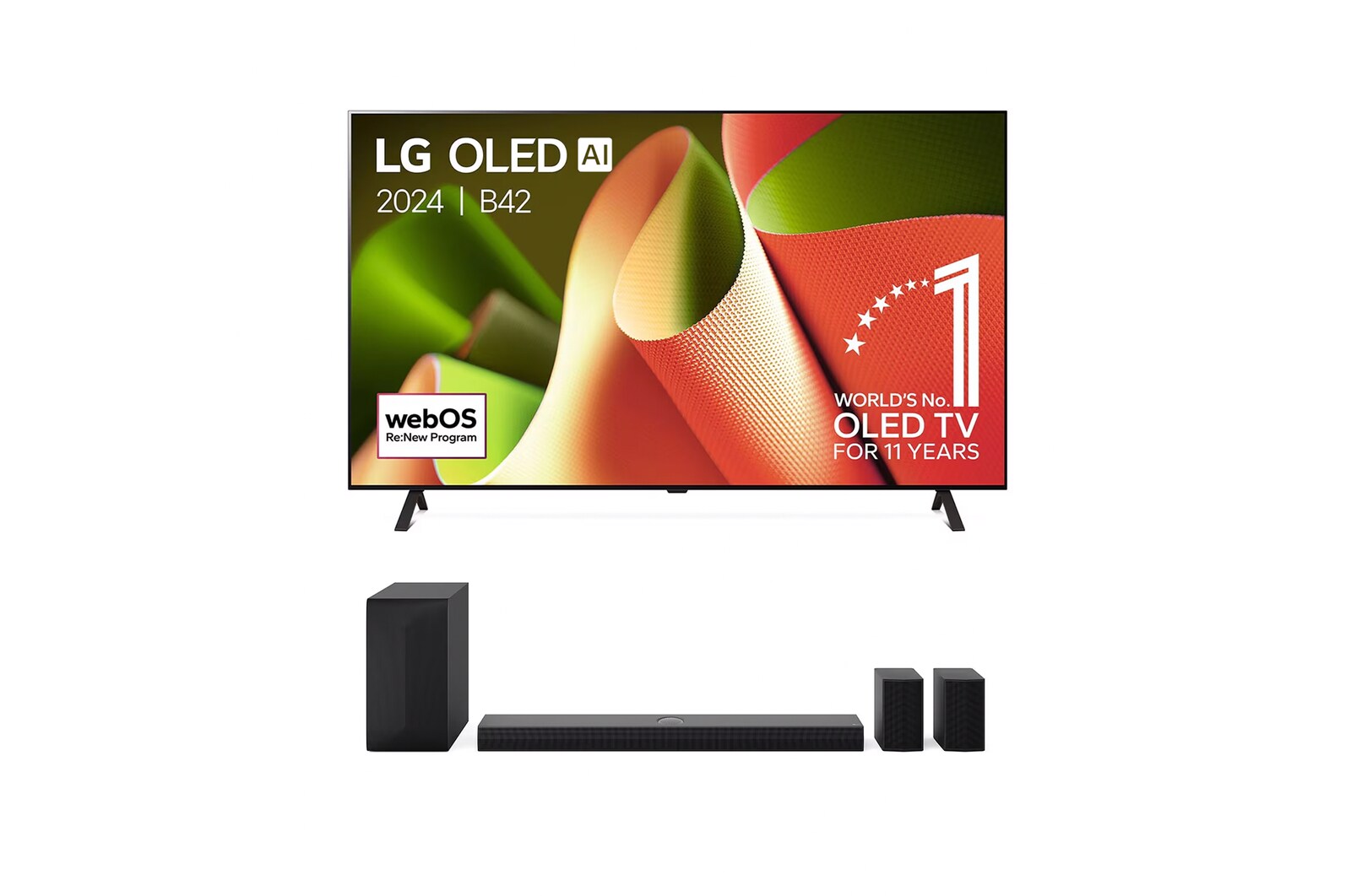 LG 77 Inch LG OLED AI B4 4K Smart TV & DS70TR 5.1.1 kanaals, OLED77B4ELA.DS70TR