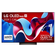 LG 77 Inch LG OLED evo AI C4 4K Smart TV 2024, OLED77C46LA