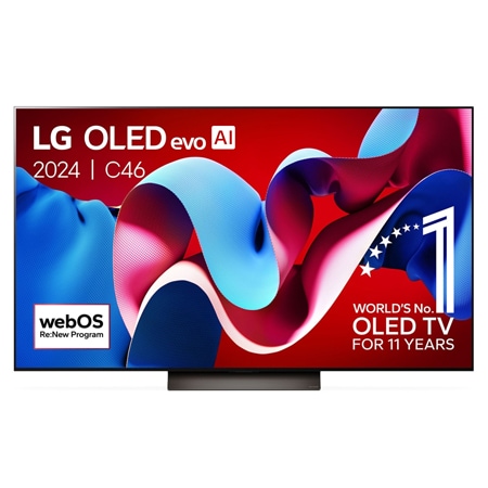 LG OLED evo C4 AI 4K Smart TV 2024, 77 inch OLED77C46LA met Aplha 9 AI-processor 4K Gen7 en WebOS