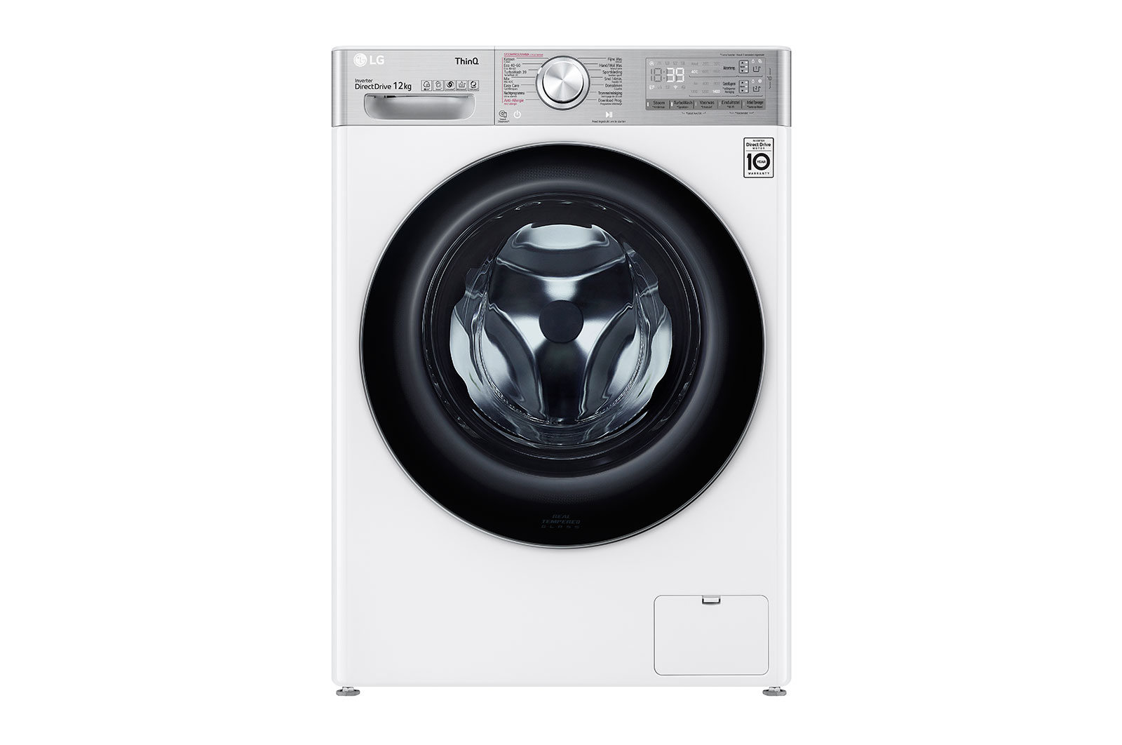 LG TurboWash™ 39 - Perfect schoon in 39 minuten | Slimme AI DD™ motor herkent je kleding | A | 12 kg | Minder strijken door stoom | EZDispense™, F4WV912A2E