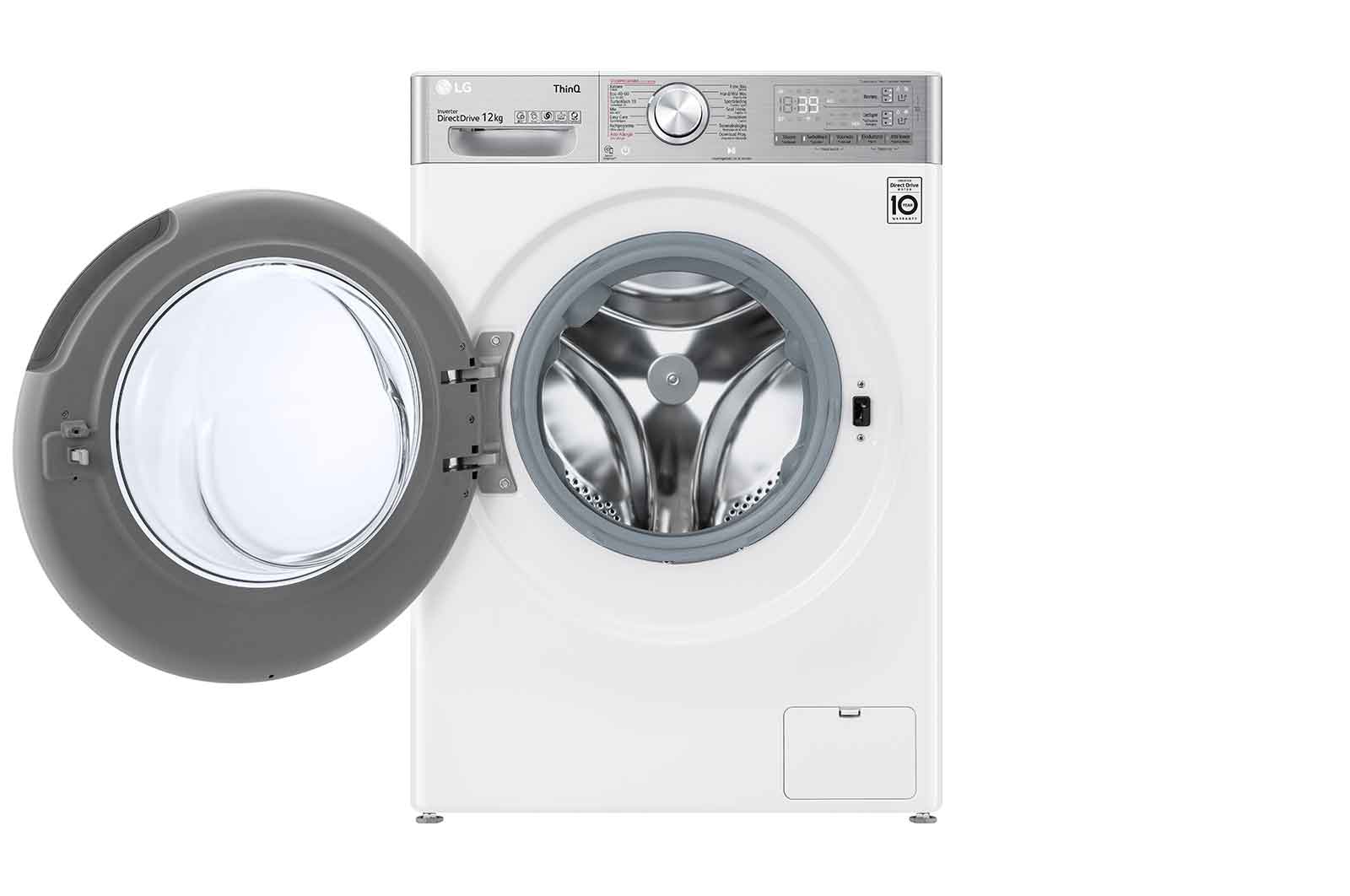 LG TurboWash™ 39 - Perfect schoon in 39 minuten | Slimme AI DD™ motor herkent je kleding | A | 12 kg | Minder strijken door stoom | EZDispense™, F4WV912A2E