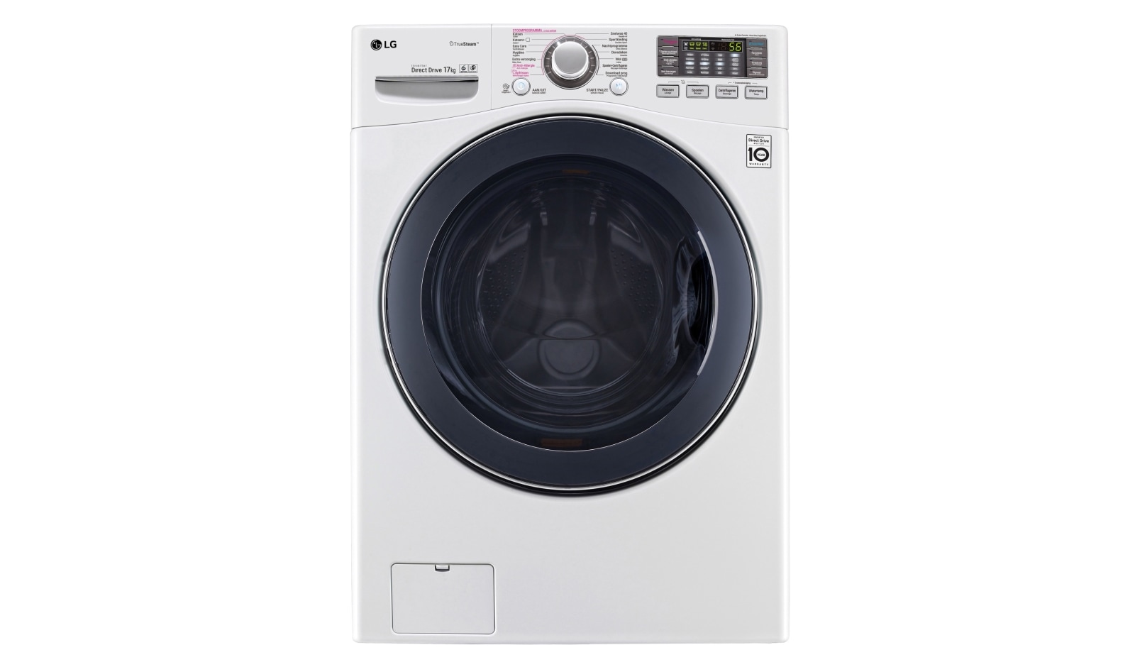 LG Enorme Inhoud van 17KG | Stil, zuinig en duurzaam met de Direct Drive motor | True Steam™ | A++ | 10 jaar garantie op de Direct Drive motor, FH17KG