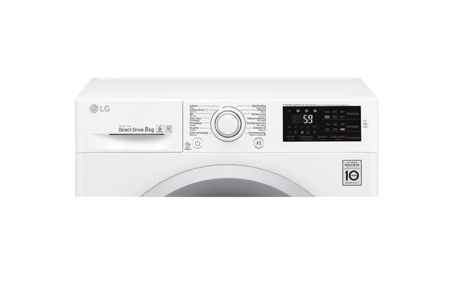LG Slimme AI DD motor™ herkent je kleding | D | 8kg Wassen | Beste zorg met 6 Motion | 10 jaar garantie op de AI Direct Drive motor, FH4J5TN8E