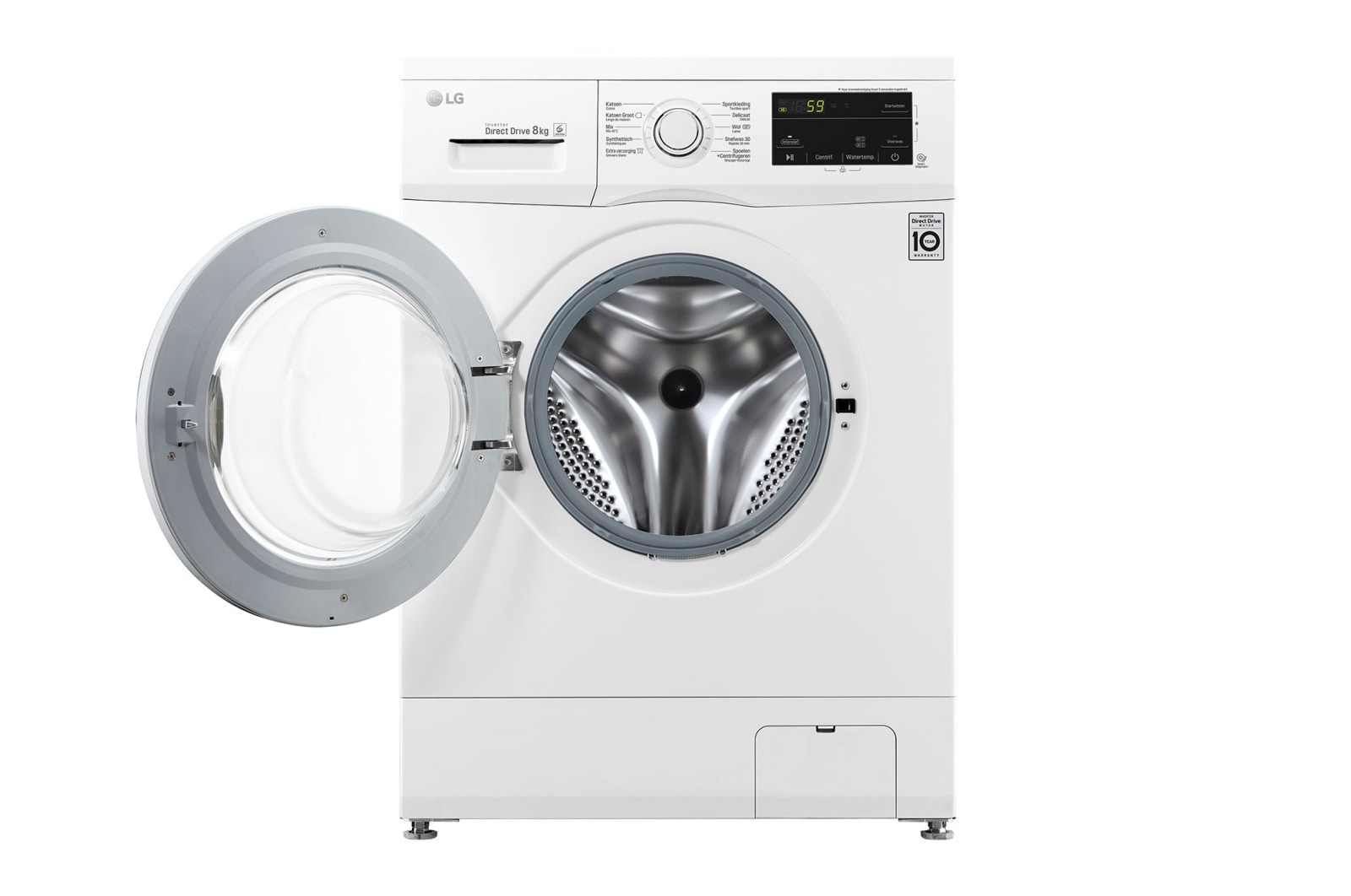LG Zuinig en betrouwbaar met de duurzame Direct Drive motor | D | 8 kg | Beste zorg met 6 Motion | 10 jaar garantie op de Direct Drive motor, GC3M108N3