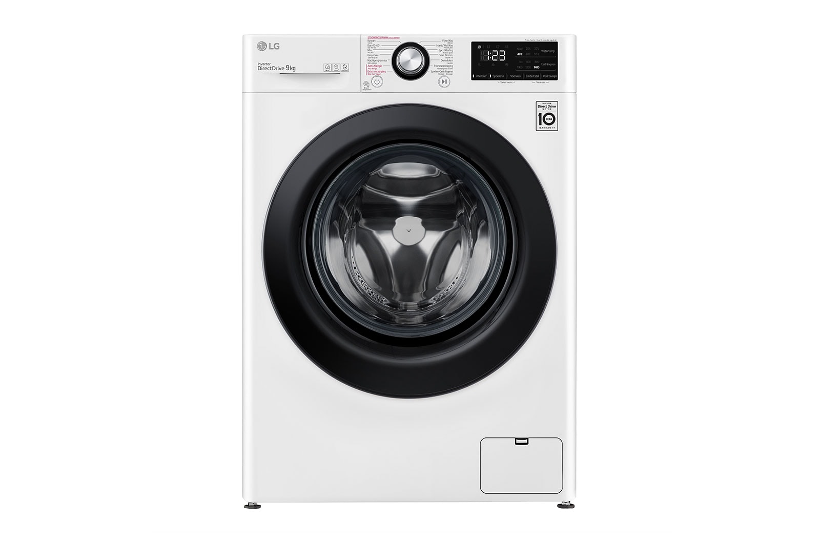 LG Slimme AI DD™ motor herkent je kleding | A | 9 kg | Hygiënisch wassen met stoom | Beste zorg met 6 Motion, GC3V409N5