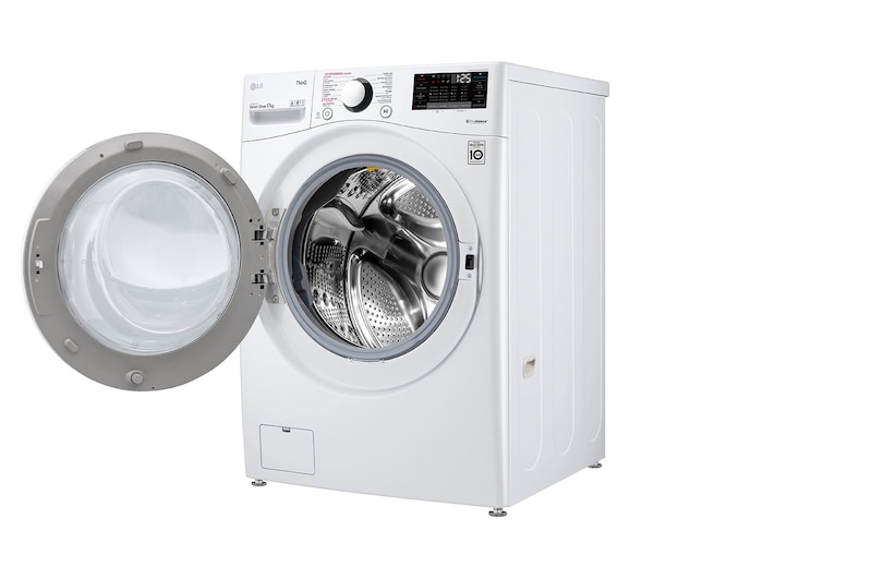 LG Enorme Inhoud van 17KG | Slimme AI DD™ motor herkent je kleding | E | TurboWash™ 59 | Hygiënisch wassen met stoom, LC1R7N2