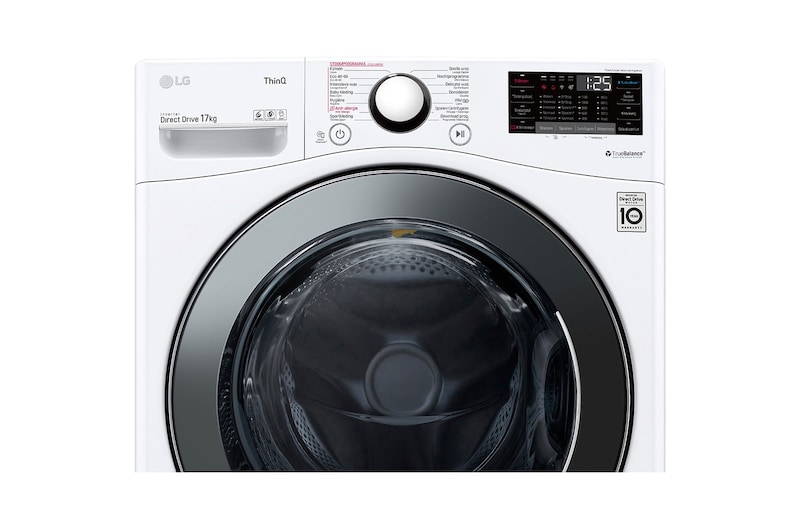 LG Enorme Inhoud van 17KG | Slimme AI DD™ motor herkent je kleding | E | TurboWash™ 59 | Hygiënisch wassen met stoom, LC1R7N2