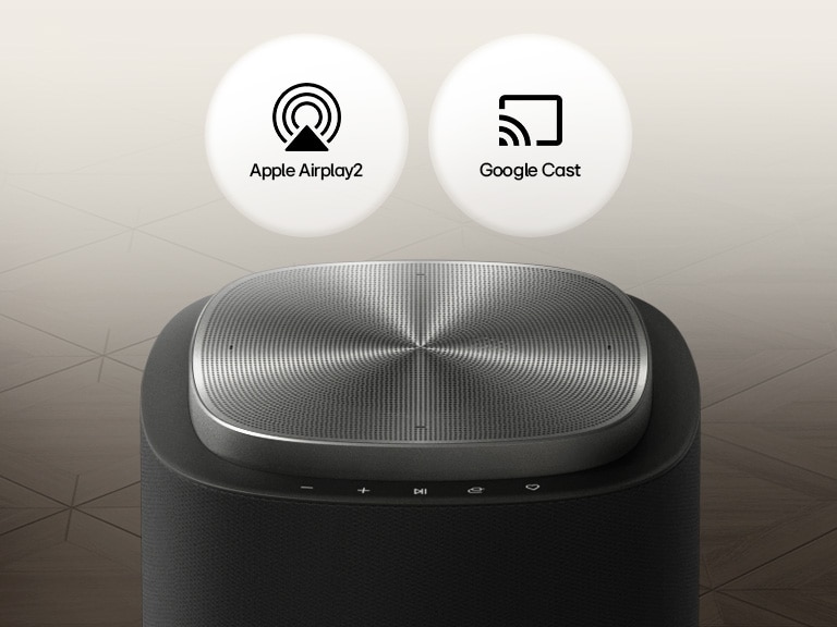LG Sound Suite speaker met Apple AirPlay 2 en Google Cast voor eenvoudige Wi-Fi-contentstreaming.