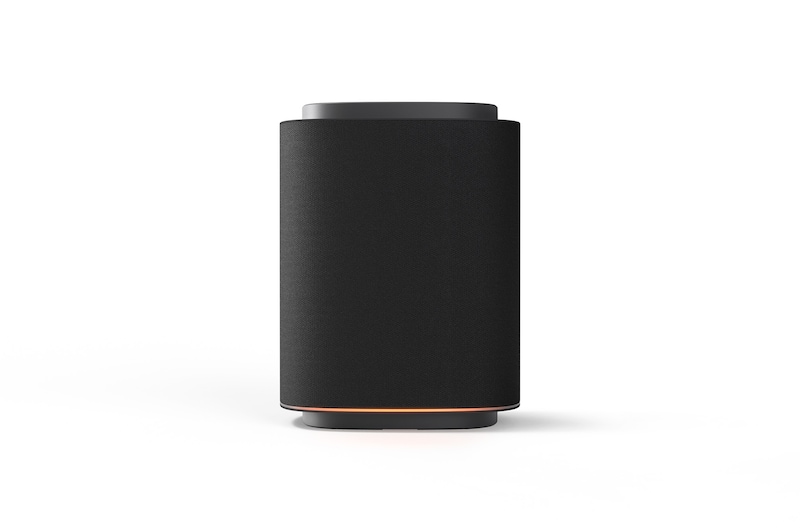 Vooraanzicht van M5: ch. 1.1.1 draadloze speaker met ruimtelijke geluidsuitbreiding en Dolby Atmos FlexConnect M5