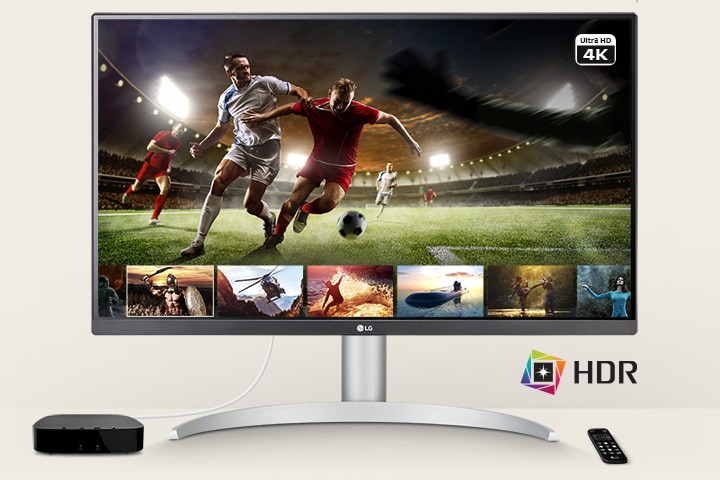 De monitor waarmee gebruikers kunnen genieten van 4K- en HDR-inhoud.