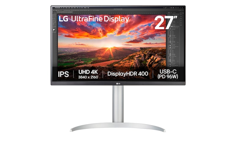 LG 27" UHD 4K IPS Monitor with VESA DisplayHDR™ 400, 27UP850K-W