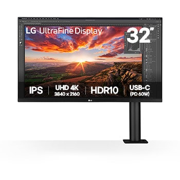 LG 31.5" UHD 4K Ergo IPS Monitor met USB Type-C™, 32UN880K-B