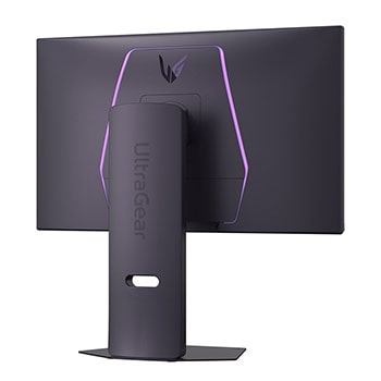 rear view of monitor with illuminated LED accents