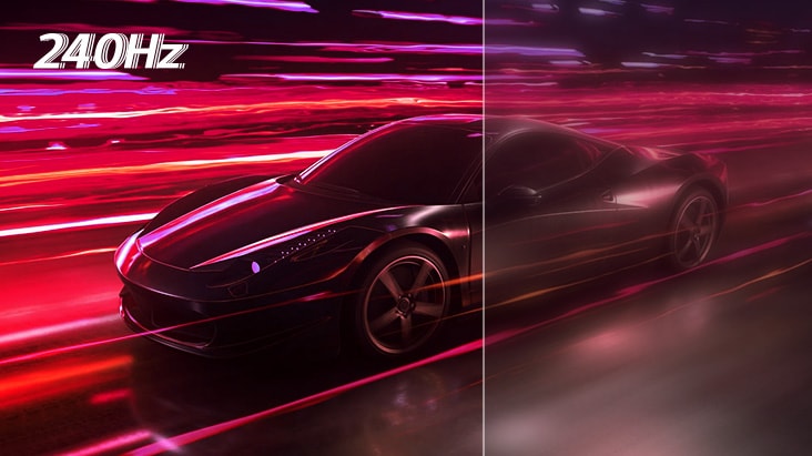 Ongelooflijke snelheid, OLED 240Hz refreshrate. Ongelooflijke snelheid, OLED 240Hz refreshrate.