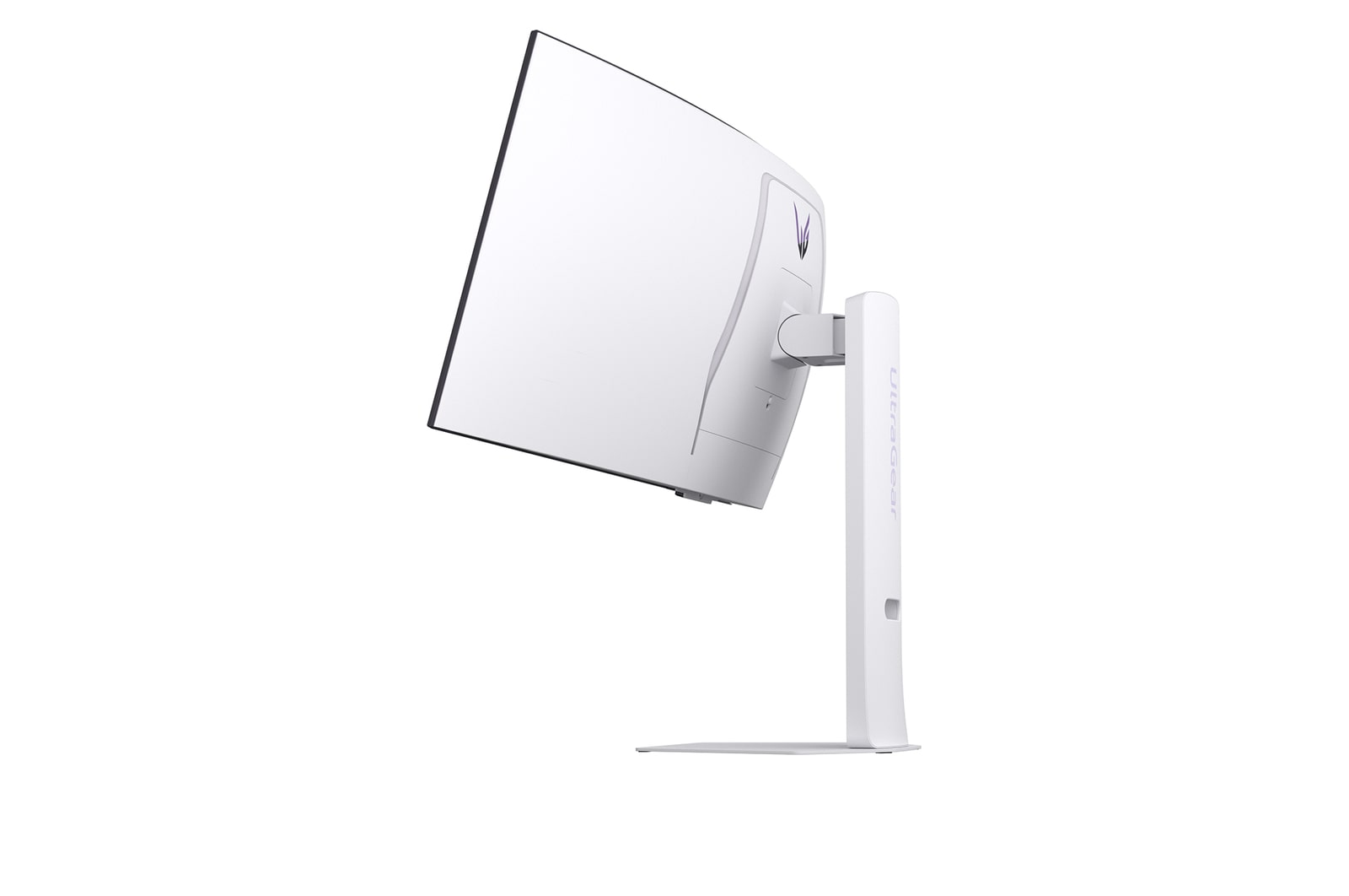 side view of a tilted monitor