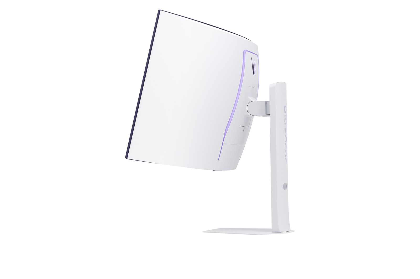 side view of a tilted monitor